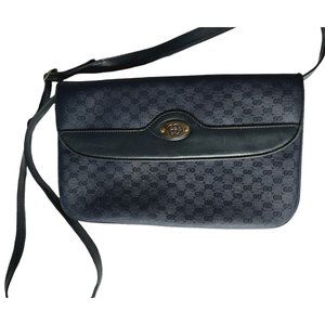 Vintage Gucci Excellent Rare Blue Clutch‎ Micro GG Shoulder Bag